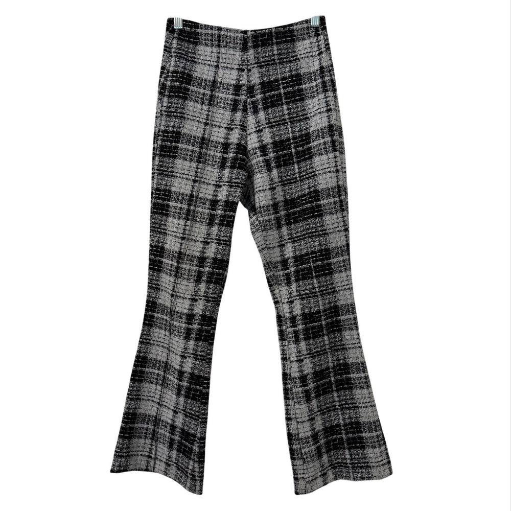 ONA by Yoon Chung Plaid Pull On Kick Flare Pants S Carbon38 Athleisure Academia‎